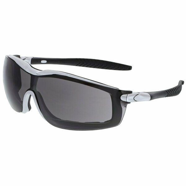 Mcr Safety Glasses, RT1 Silver Frame, Gray AF Lens, 12PK RT122AF